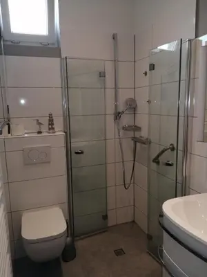 Ein Badezimmer in der Unterkunft Steinmarner Bude 3