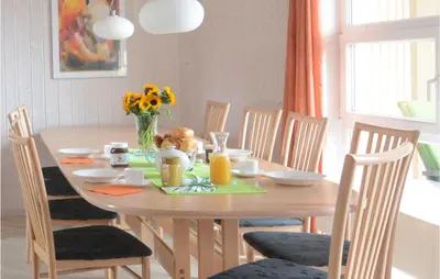Ein Sitzbereich in der Unterkunft Friedrichskoog-Strandpark 10