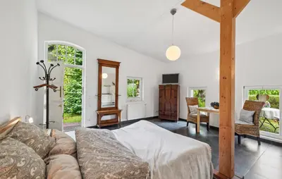 Ein Bett oder Betten in einem Zimmer der Unterkunft Beautiful Apartment In Wingst