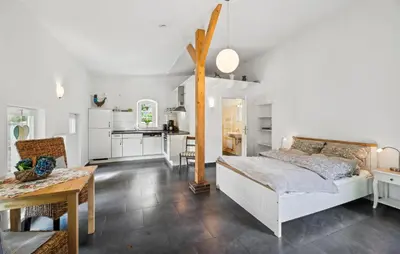 Ein Bett oder Betten in einem Zimmer der Unterkunft Beautiful Apartment In Wingst
