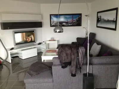 Ein Sitzbereich in der Unterkunft City Marina