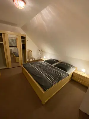 Ein Bett oder Betten in einem Zimmer der Unterkunft Ferienhaus Hoppas