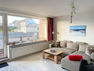 Ein Sitzbereich in der Unterkunft Haus Elbe Döse Wohnung 9