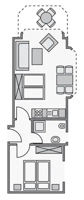 Grundriss der Unterkunft Haus Nordseeperle Fewo Nr. 4