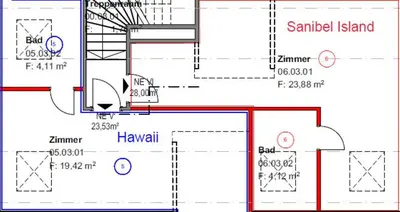 Grundriss der Unterkunft Sanibel Island -by Mila FerienARPartments- Büsum Zentrum eigener Parkplatz