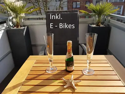 Grundriss der Unterkunft kleiner Seestern inkl Ebikes