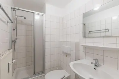 Ein Badezimmer in der Unterkunft Haus Stranddüne, Whg 6