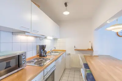 Küche/Küchenzeile in der Unterkunft Haus Stranddüne, Whg 6