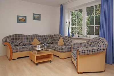 Ein Sitzbereich in der Unterkunft Haus Weisse Möwe, Whg 3