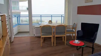 Ein Sitzbereich in der Unterkunft Haus Seehütte, Whg 103