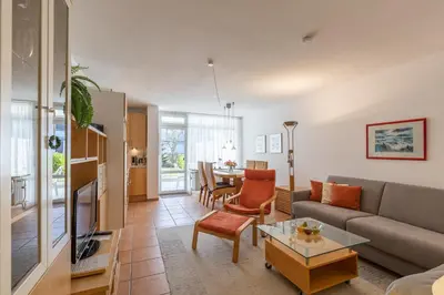 Ein Sitzbereich in der Unterkunft Haus Essen, Whg 5