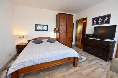 Ein Bett oder Betten in einem Zimmer der Unterkunft Haus 