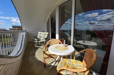 Ein Balkon oder eine Terrasse in der Unterkunft 