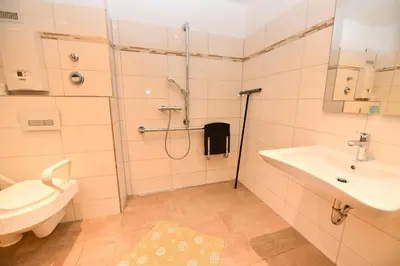 Ein Badezimmer in der Unterkunft 