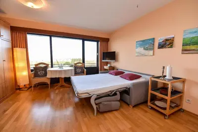 Ein Bett oder Betten in einem Zimmer der Unterkunft Haus 