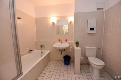 Ein Badezimmer in der Unterkunft 