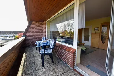 Ein Balkon oder eine Terrasse in der Unterkunft Haus 