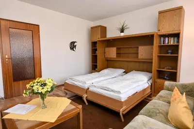 Ein Bett oder Betten in einem Zimmer der Unterkunft Haus 