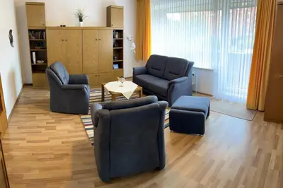 Ein Sitzbereich in der Unterkunft Haus 