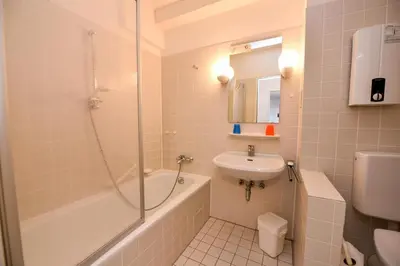 Ein Badezimmer in der Unterkunft 