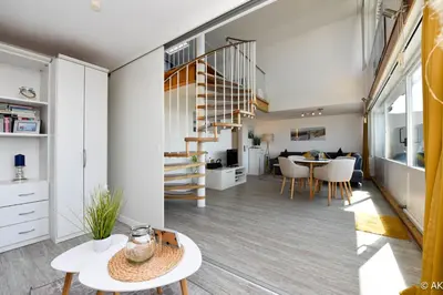 Ein Sitzbereich in der Unterkunft Haus 