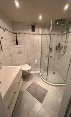 Ein Badezimmer in der Unterkunft Deichsuite