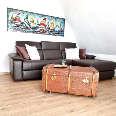 Ein Sitzbereich in der Unterkunft Haus Nordseeschatz Appartement 14 Sonnendeck