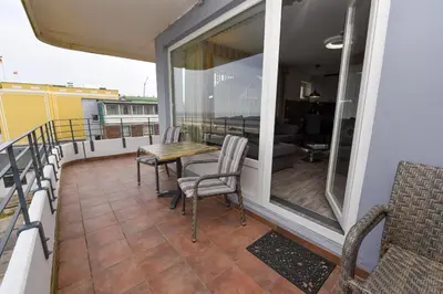 Ein Balkon oder eine Terrasse in der Unterkunft Haus 