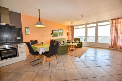 Ein Sitzbereich in der Unterkunft Haus 