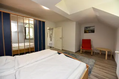 Ein Bett oder Betten in einem Zimmer der Unterkunft Haus 
