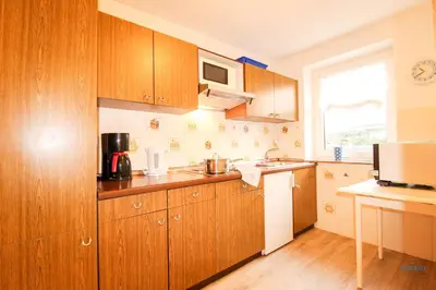 Küche/Küchenzeile in der Unterkunft Haus Elbe Döse Wohnung 2