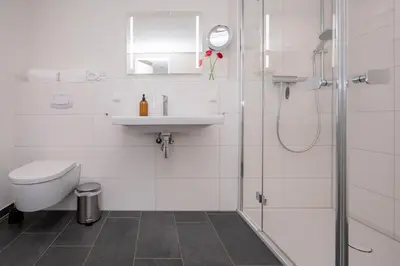 Ein Badezimmer in der Unterkunft Haus Lütt Schick Apartment Mariekje