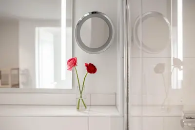 Ein Badezimmer in der Unterkunft Haus Lütt Schick Apartment Mariekje