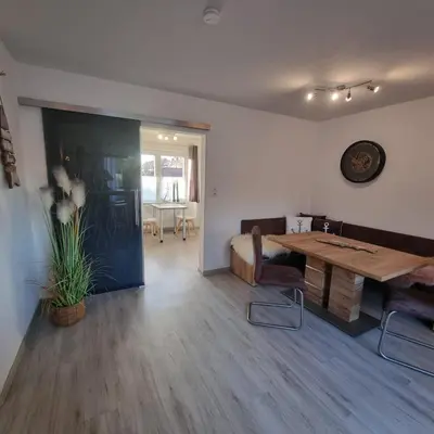 Ein Sitzbereich in der Unterkunft Haus Nordseeschatz Appartement 15 Große Schatzkiste 4 Personen