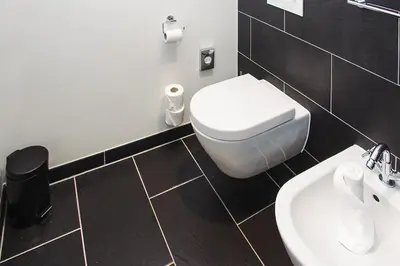 Ein Badezimmer in der Unterkunft Resort Deichgraf Resort Deichgraf 27-08