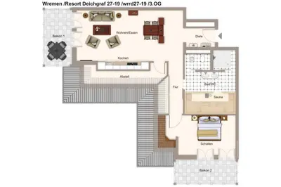 Grundriss der Unterkunft Resort Deichgraf Resort Deichgraf 27-19