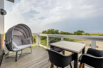 Ein Balkon oder eine Terrasse in der Unterkunft Resort Deichgraf Resort Deichgraf 27-19