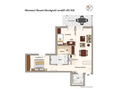 Grundriss der Unterkunft Resort Deichgraf Resort Deichgraf 31-01