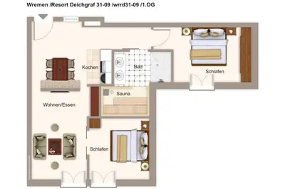 Grundriss der Unterkunft Resort Deichgraf Resort Deichgraf 31-09