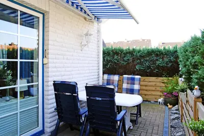 Ein Balkon oder eine Terrasse in der Unterkunft Haus Weisse Möwe, Whg 1