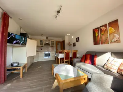 TV/Unterhaltungsangebot in der Unterkunft Dünenwind, Ferienwohnung 1