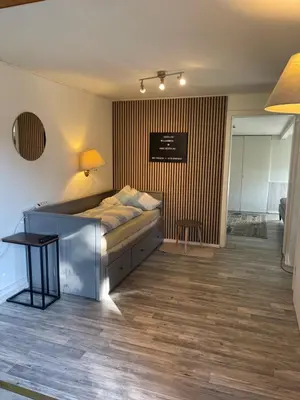 Ein Bett oder Betten in einem Zimmer der Unterkunft Haus Seefalke - 250 m zum Meer