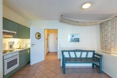 Küche/Küchenzeile in der Unterkunft Haus Knechtsand, Whg 401