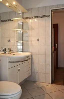 Ein Badezimmer in der Unterkunft Haus Nautilus, Whg 1