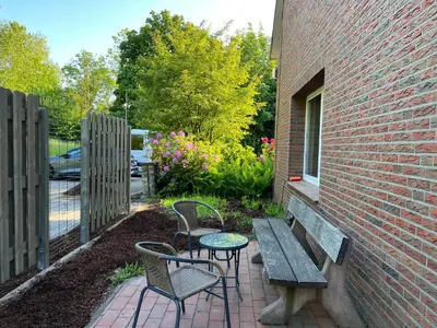 Ein Garten an der Unterkunft Deich Quartier 9.2