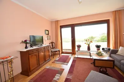 TV/Unterhaltungsangebot in der Unterkunft Haus Nordseeblick Wohnung 38