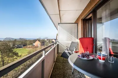 Ein Balkon oder eine Terrasse in der Unterkunft Haus Nordseeblick Wohnung 41