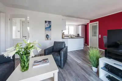 Küche/Küchenzeile in der Unterkunft Haus Deichkieker Apartment 4 2 Watt n Meer