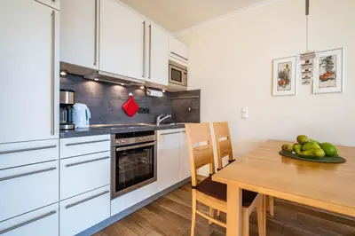 Küche/Küchenzeile in der Unterkunft Haus Seehafen Apartment 0 4
