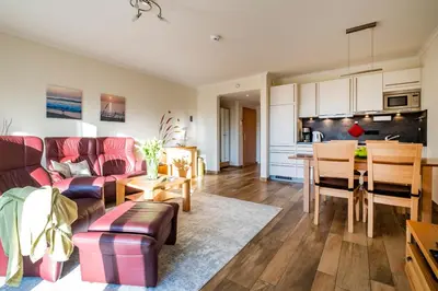 Küche/Küchenzeile in der Unterkunft Haus Seehafen Apartment 0 4
